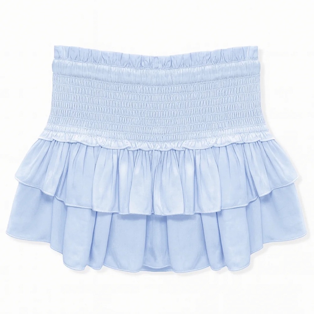 Katie J NYC Light Blue tiered ruffled Skirt size medium/10